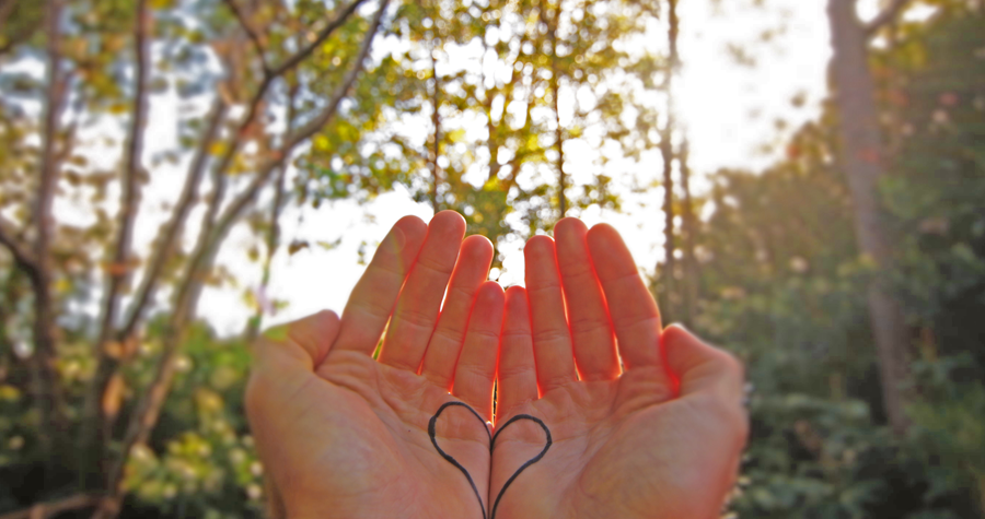 Hand with a Heart for Mental Health